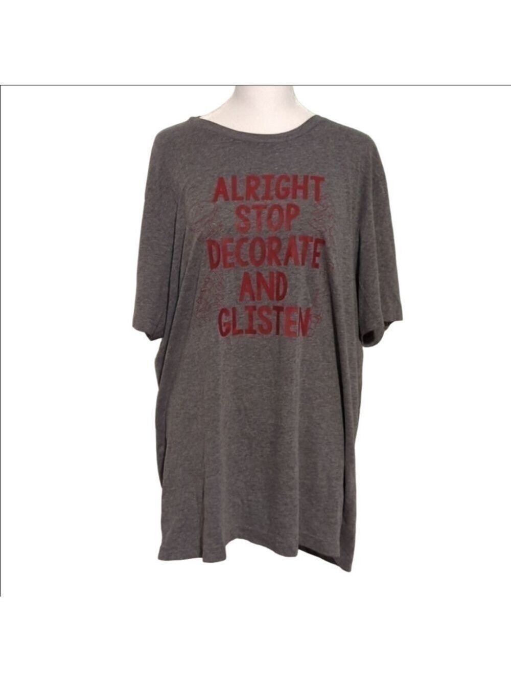 Bella Canvas Women's T Shirt 2XL Heather Gray Christmas Cookie Baking